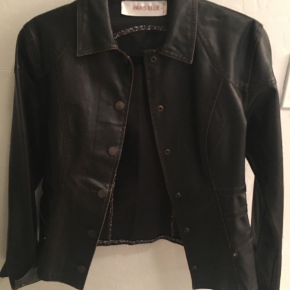 Rustic leather type jacket